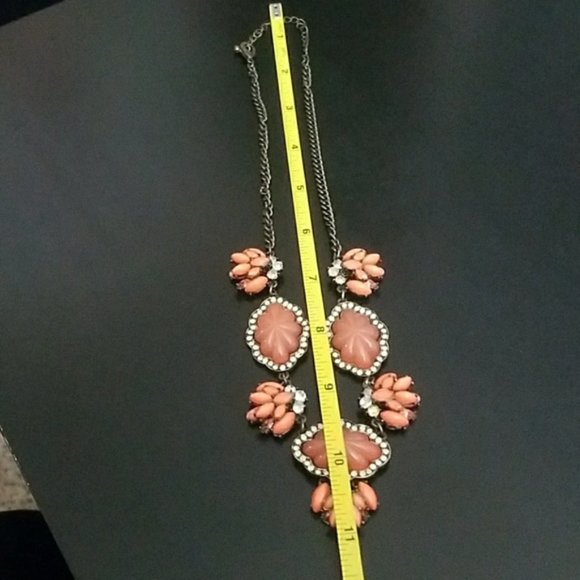 Peach & Bronze Statement Necklace - Picture 6 of 7